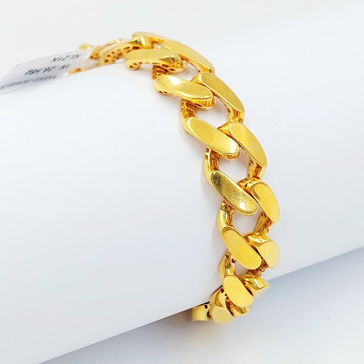 21K اسوارة جنزير مرصع-مجوهرات الشيخ سعيد-Saeed Jewelry 