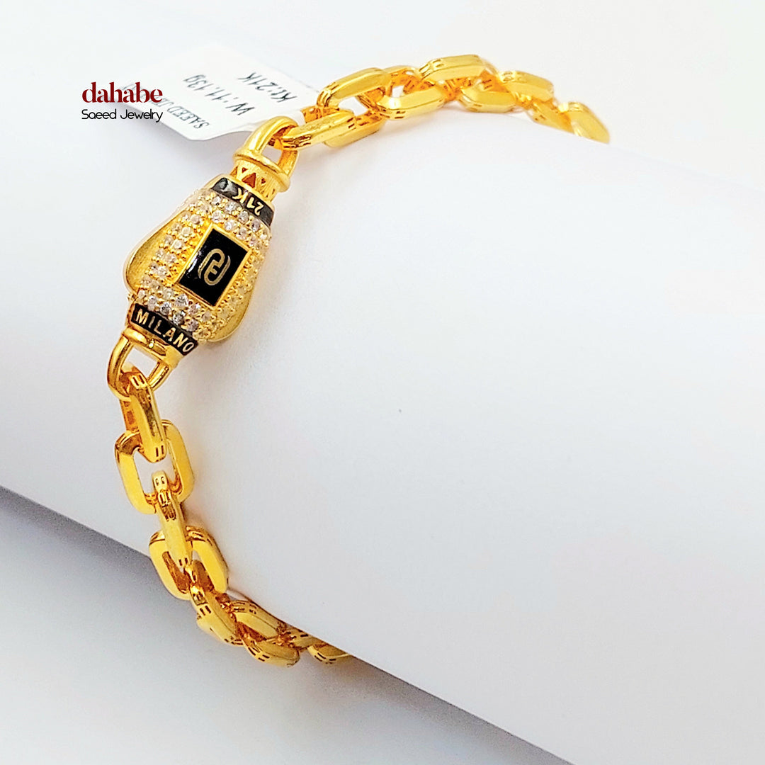 21K اسوارة بيبر كليب مرصع-مجوهرات الشيخ سعيد-Saeed Jewelry 