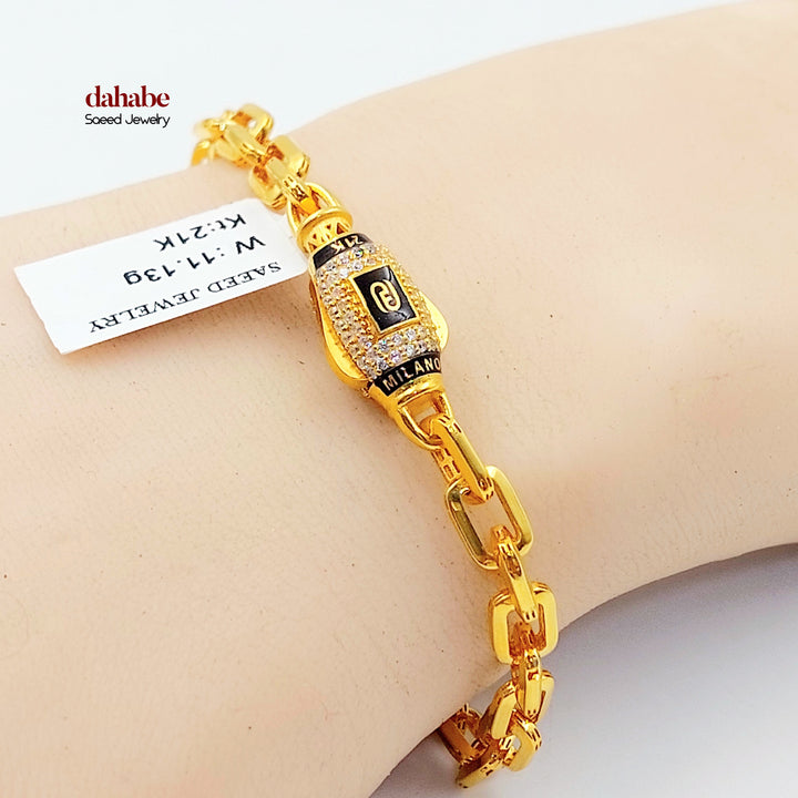 21K اسوارة بيبر كليب مرصع-مجوهرات الشيخ سعيد-Saeed Jewelry 
