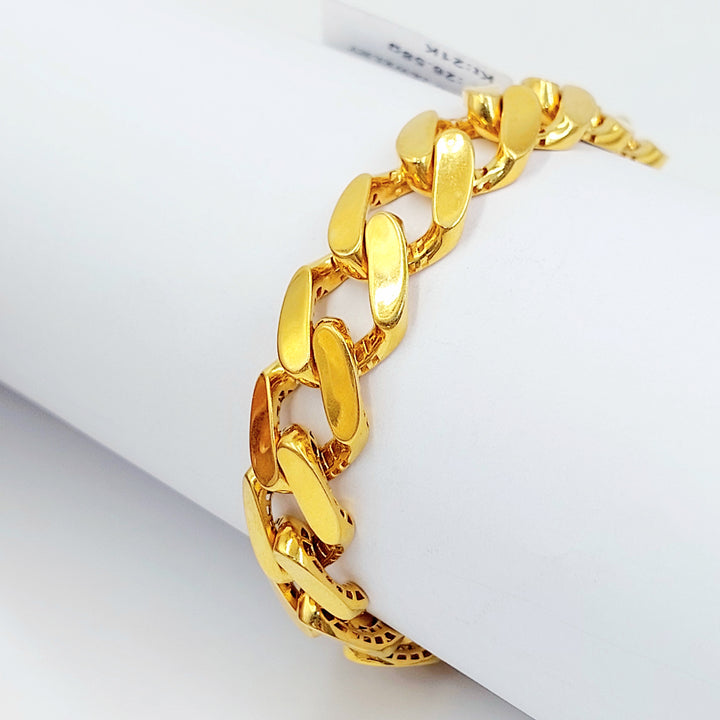 21K اسوارة جنزير مرصع-مجوهرات الشيخ سعيد-Saeed Jewelry 