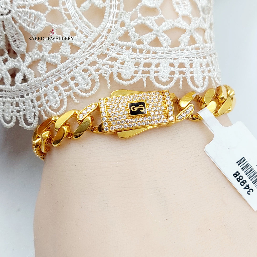 21K اسوارة بلاك مرصع-مجوهرات الشيخ سعيد-Saeed Jewelry 