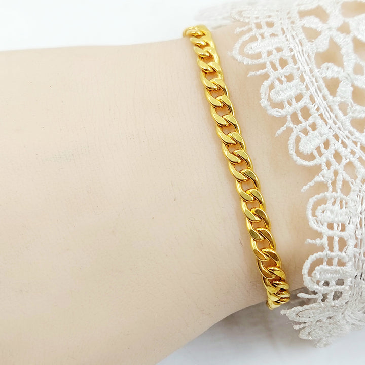 21K اسوارة جنزير مرصع-مجوهرات الشيخ سعيد-Saeed Jewelry 