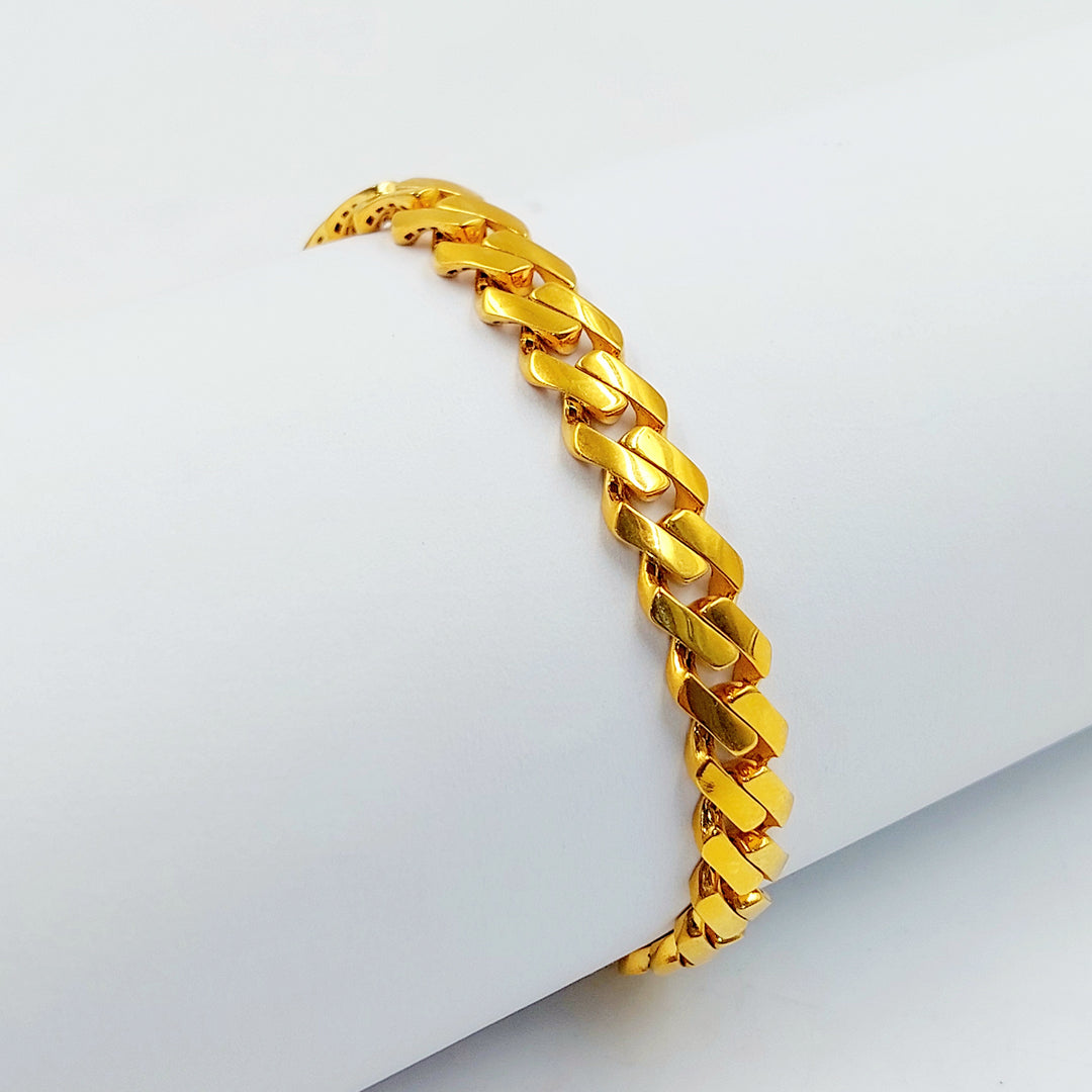 21K اسوارة جنزير مرصع-مجوهرات الشيخ سعيد-Saeed Jewelry 