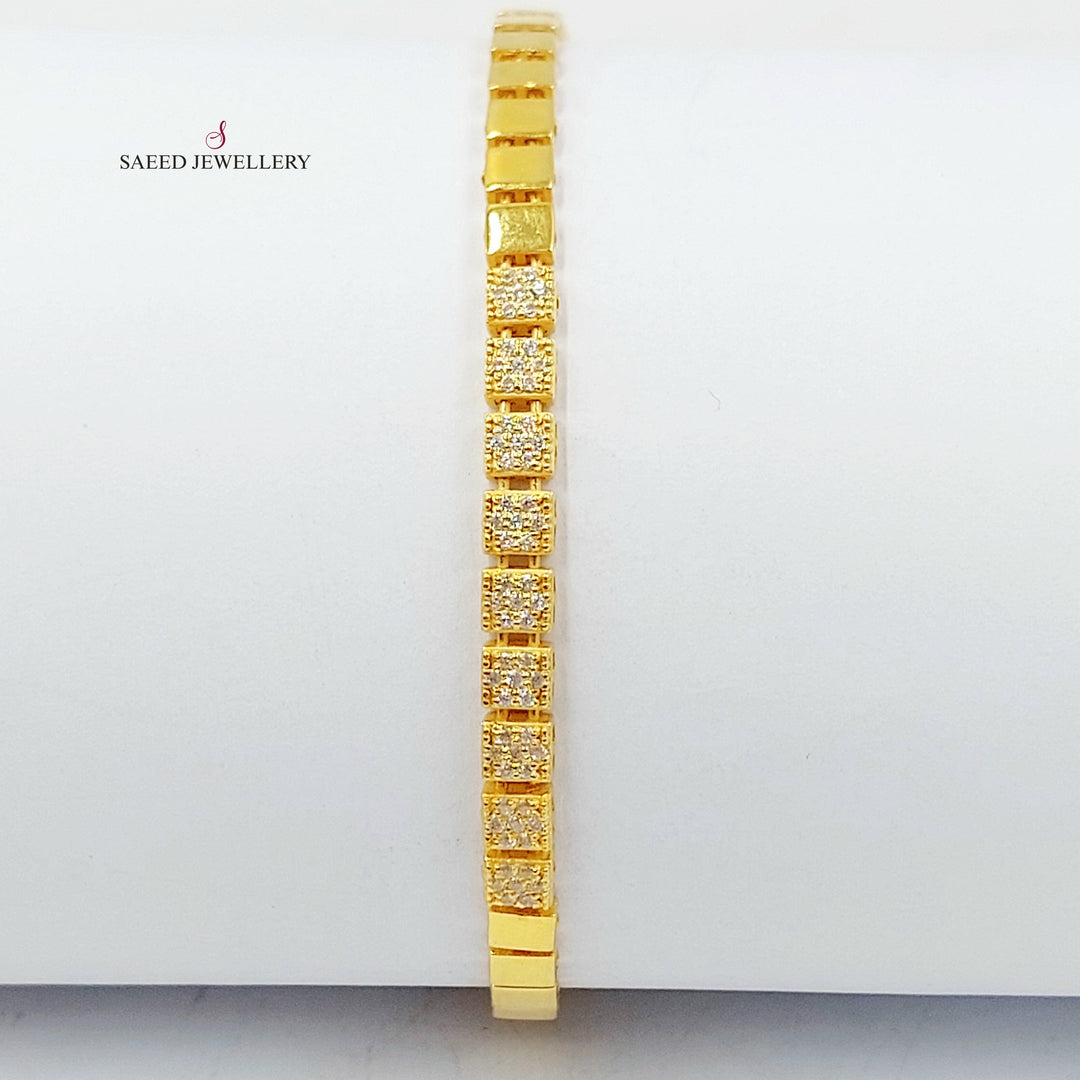 21K اسوارة اكسترا مرصع-مجوهرات الشيخ سعيد-Saeed Jewelry 