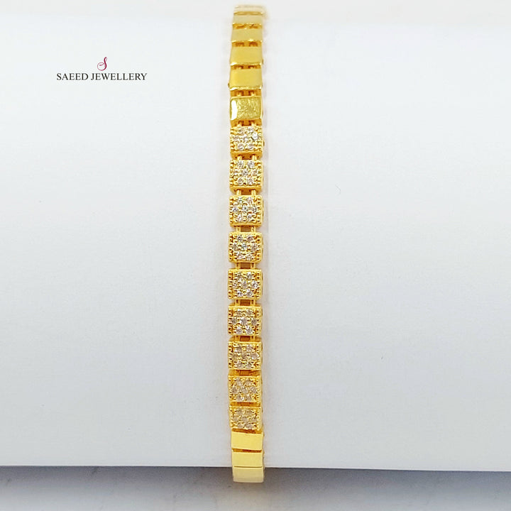 21K اسوارة اكسترا مرصع-مجوهرات الشيخ سعيد-Saeed Jewelry 