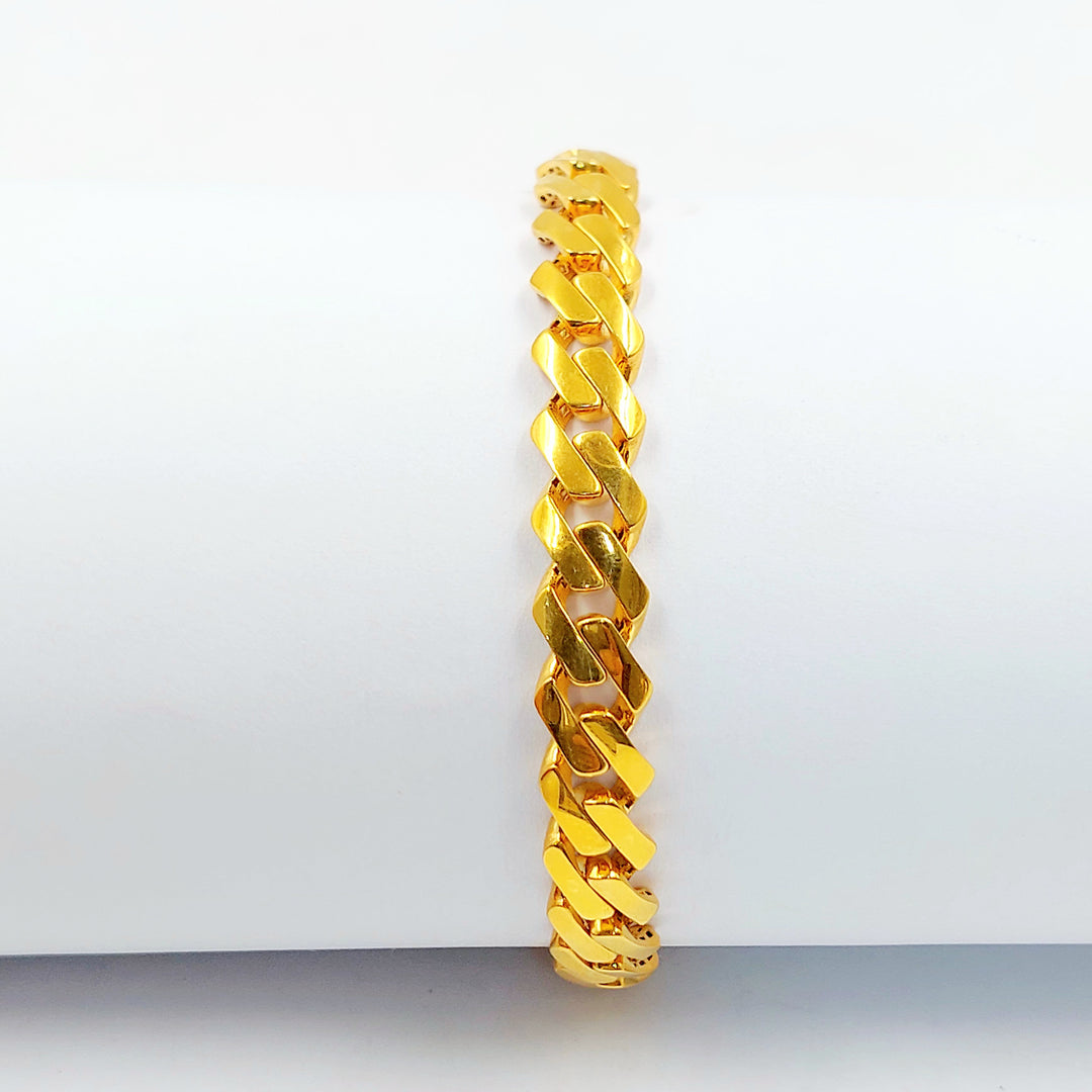 21K اسوارة جنزير مرصع-مجوهرات الشيخ سعيد-Saeed Jewelry 