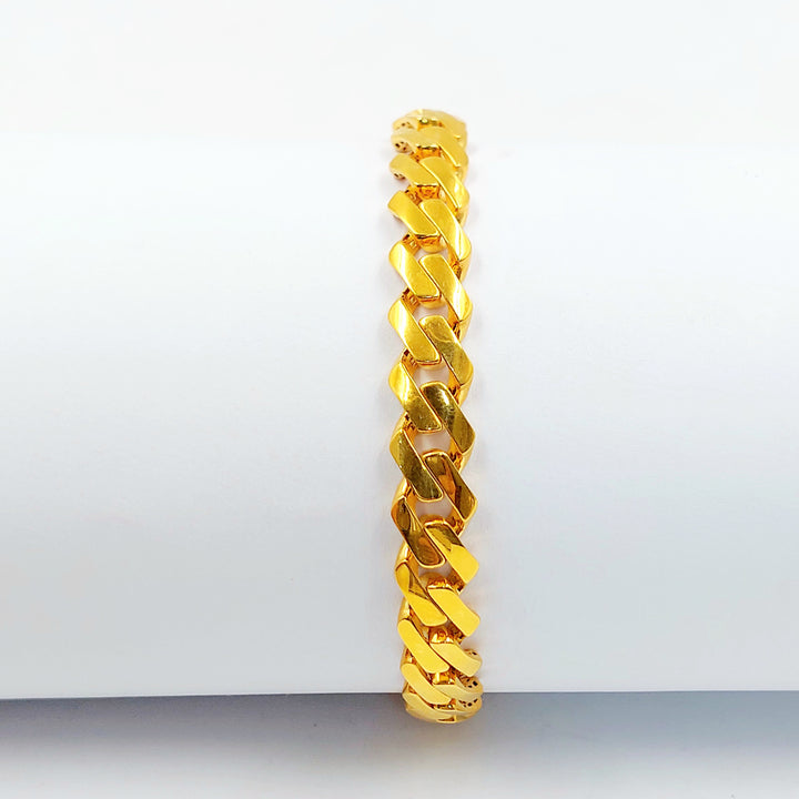 21K اسوارة جنزير مرصع-مجوهرات الشيخ سعيد-Saeed Jewelry 