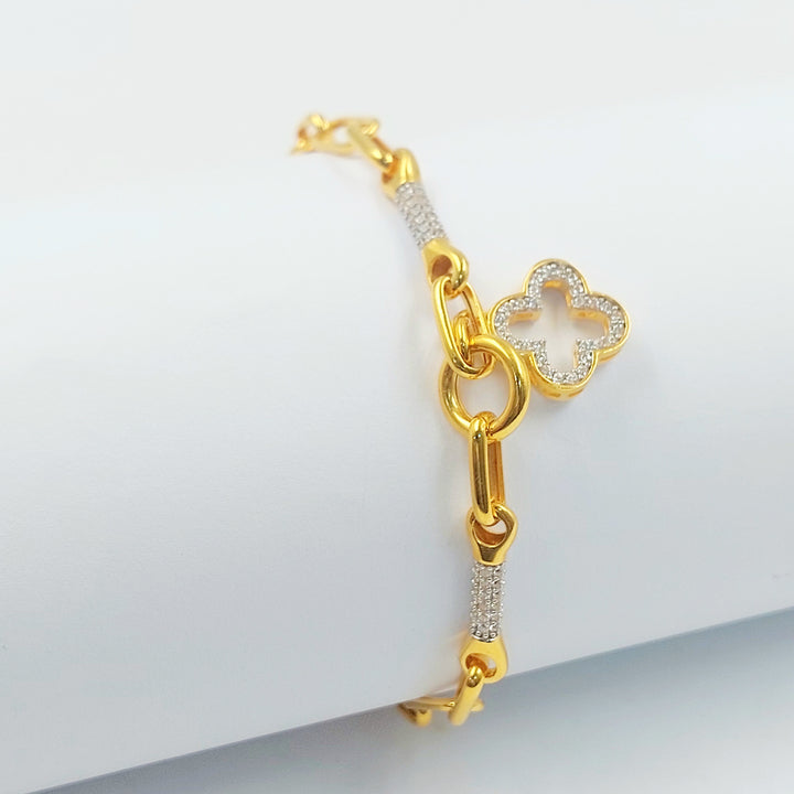 21K اسوارة بيبر كليب مرصع-مجوهرات الشيخ سعيد-Saeed Jewelry 