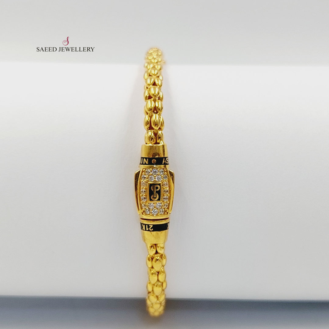 21K اسوارة اكسترا مرصع-مجوهرات الشيخ سعيد-Saeed Jewelry 