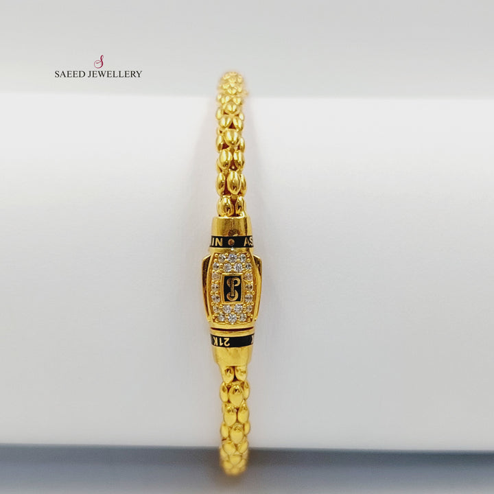 21K اسوارة اكسترا مرصع-مجوهرات الشيخ سعيد-Saeed Jewelry 