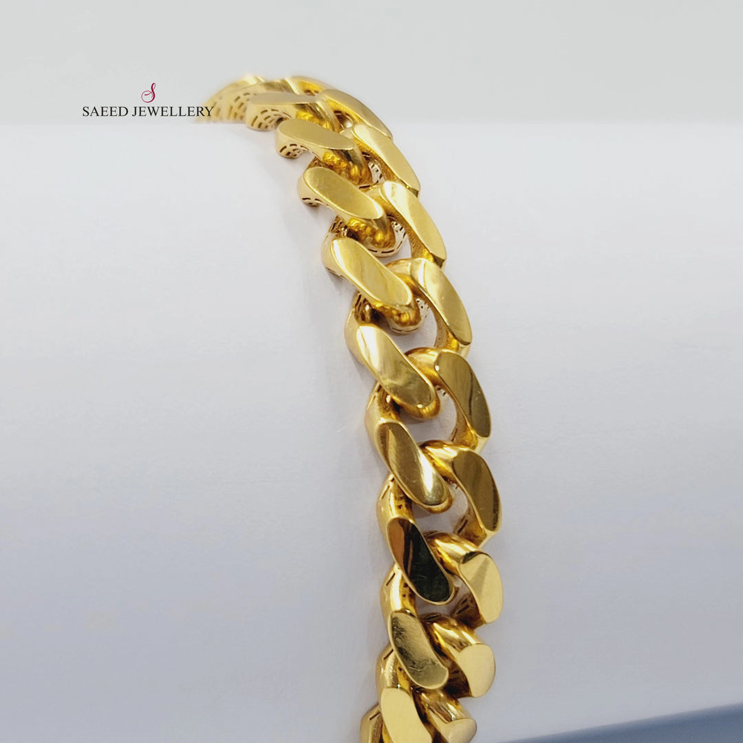 21K اسوارة جنزير مرصع-مجوهرات الشيخ سعيد-Saeed Jewelry 