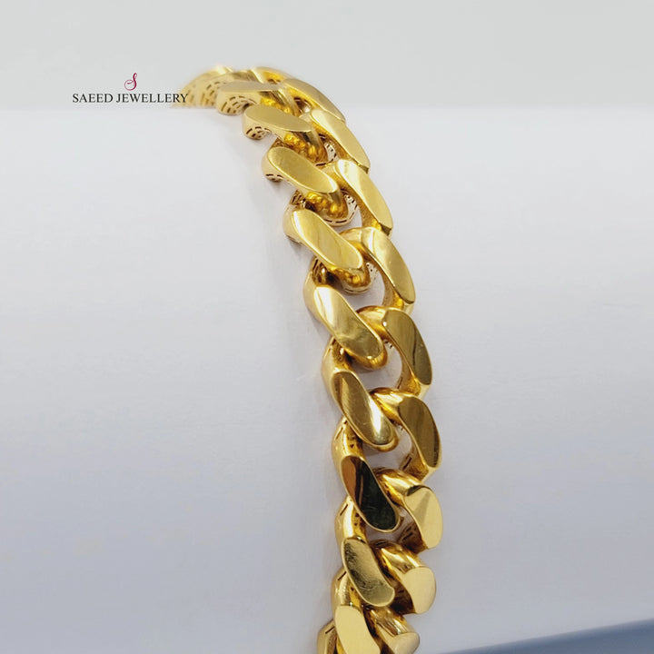 21K اسوارة جنزير مرصع-مجوهرات الشيخ سعيد-Saeed Jewelry 