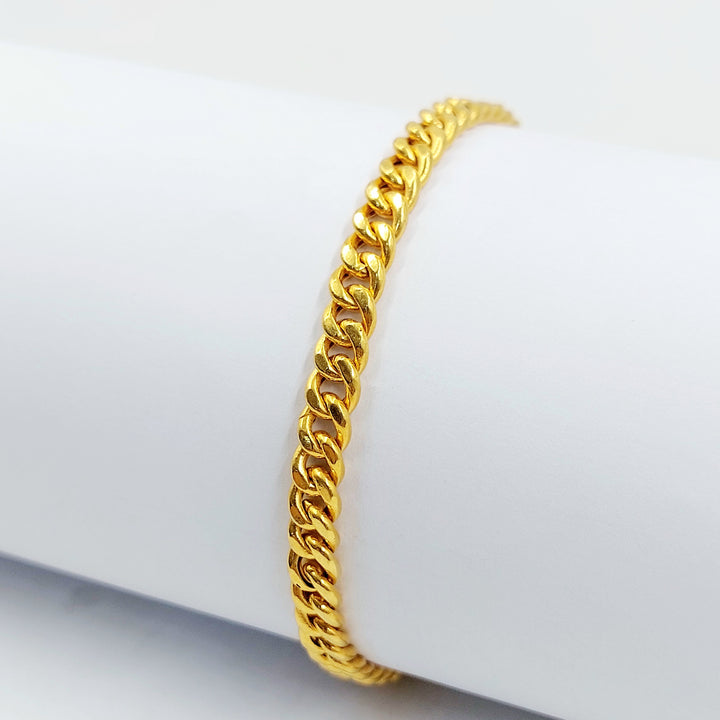 21K اسوارة جنزير مرصع-مجوهرات الشيخ سعيد-Saeed Jewelry 