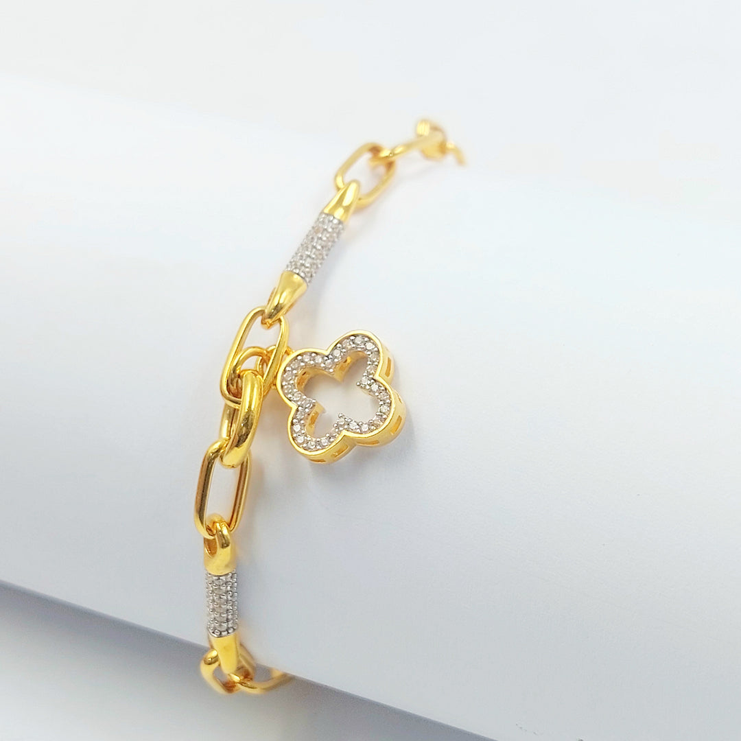 21K اسوارة بيبر كليب مرصع-مجوهرات الشيخ سعيد-Saeed Jewelry 