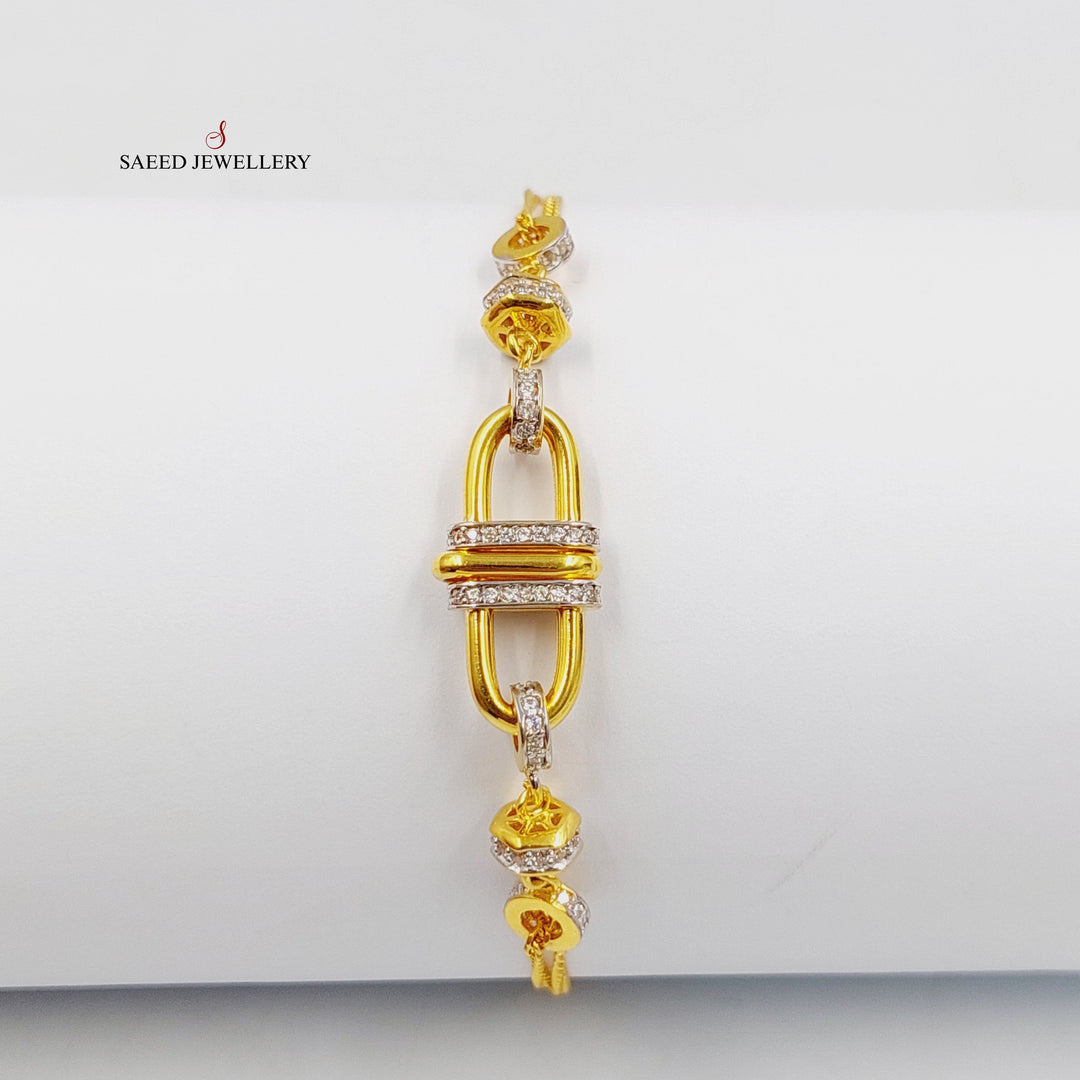 21K اسوارة بيبر كليب مرصع-مجوهرات الشيخ سعيد-Saeed Jewelry 