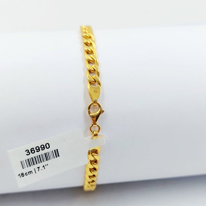 21K اسوارة جنزير مرصع-مجوهرات الشيخ سعيد-Saeed Jewelry 