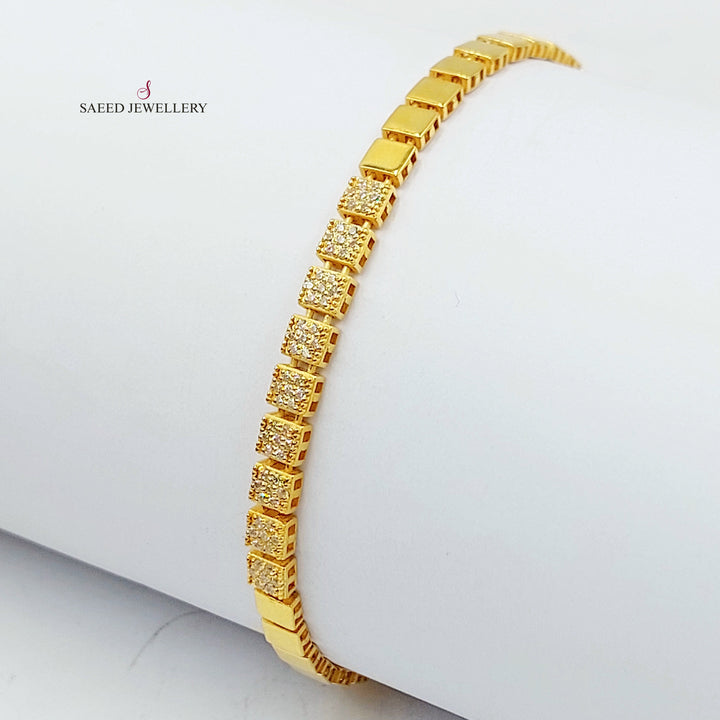 21K اسوارة اكسترا مرصع-مجوهرات الشيخ سعيد-Saeed Jewelry 