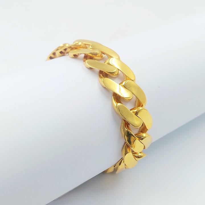 21K اسوارة جنزير مرصع-مجوهرات الشيخ سعيد-Saeed Jewelry 