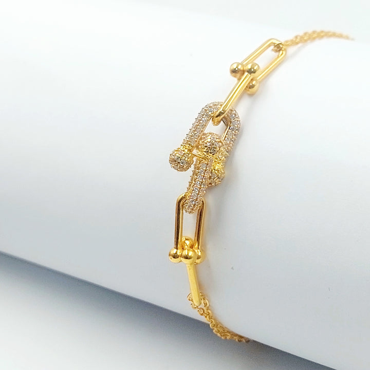 21K اسوارة اكسترا مرصع-مجوهرات الشيخ سعيد-Saeed Jewelry 