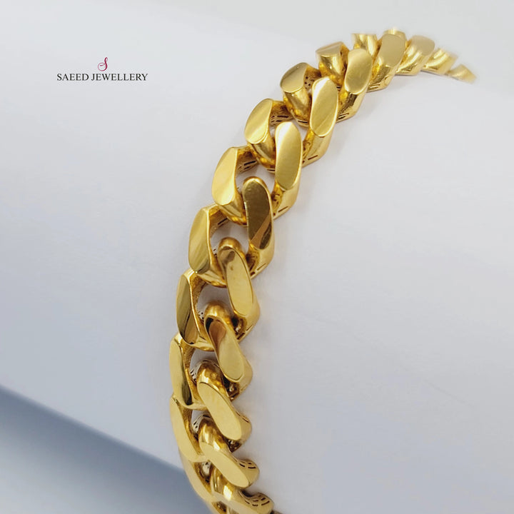 21K اسوارة جنزير مرصع-مجوهرات الشيخ سعيد-Saeed Jewelry 