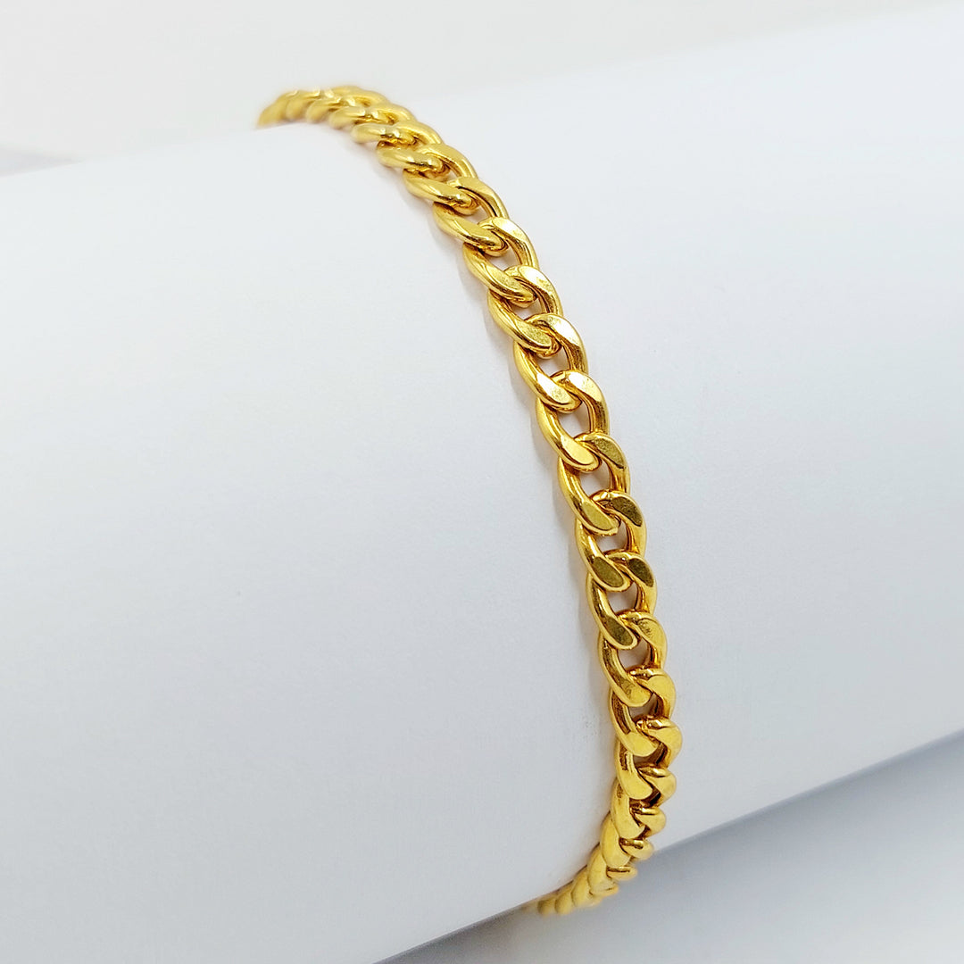 21K اسوارة جنزير مرصع-مجوهرات الشيخ سعيد-Saeed Jewelry 