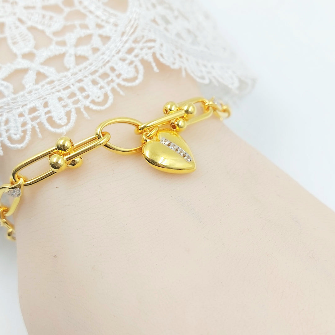 21K اسوارة اكسترا مرصع-مجوهرات الشيخ سعيد-Saeed Jewelry 