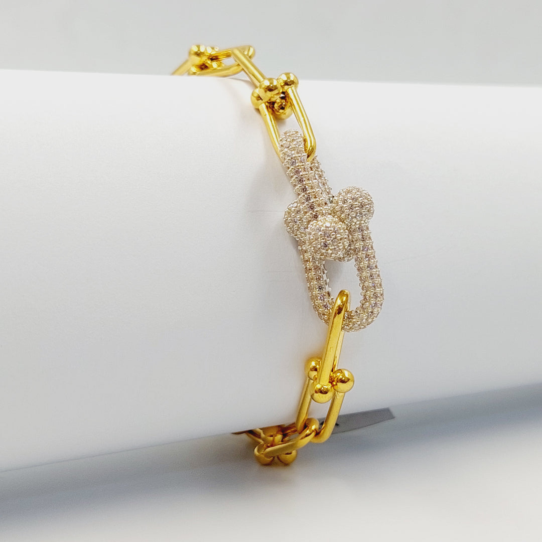 21K اسوارة بيبر كليب مرصع-مجوهرات الشيخ سعيد-Saeed Jewelry 