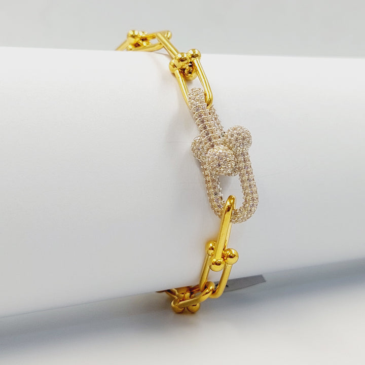 21K اسوارة بيبر كليب مرصع-مجوهرات الشيخ سعيد-Saeed Jewelry 