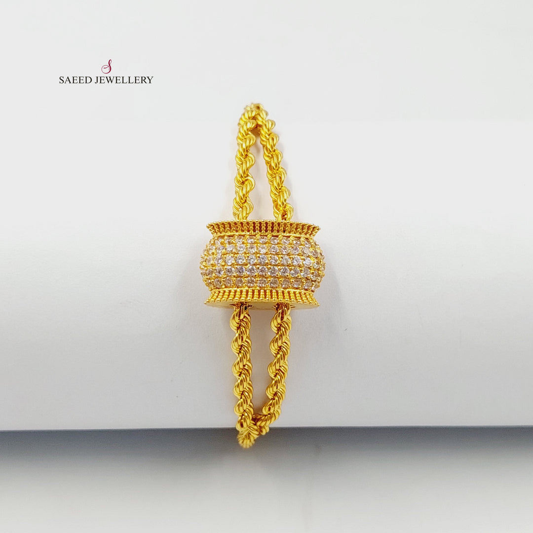 21K اسوارة جدل مرصع-مجوهرات الشيخ سعيد-Saeed Jewelry 