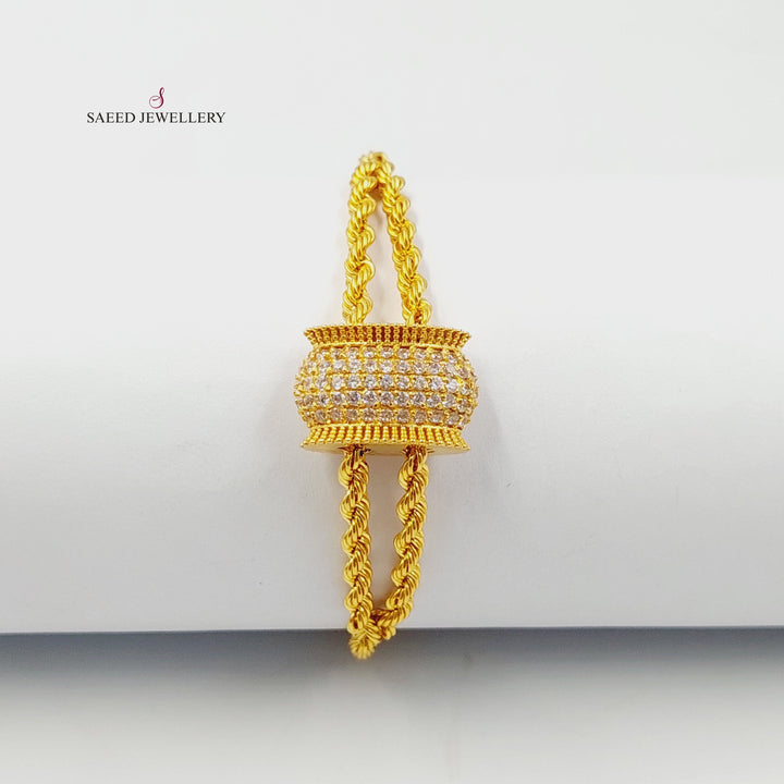 21K اسوارة جدل مرصع-مجوهرات الشيخ سعيد-Saeed Jewelry 