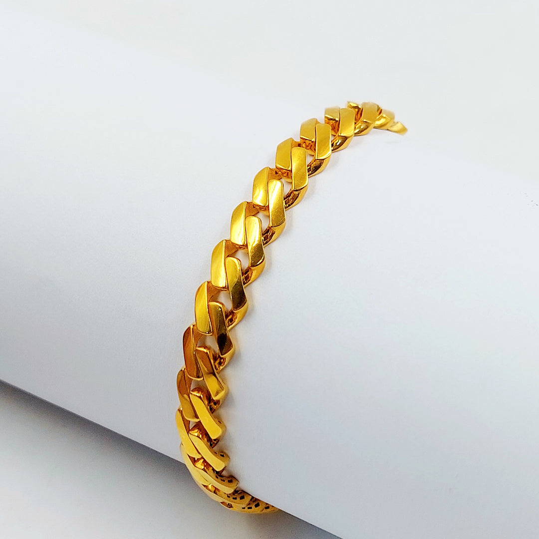 21K اسوارة جنزير مرصع-مجوهرات الشيخ سعيد-Saeed Jewelry 