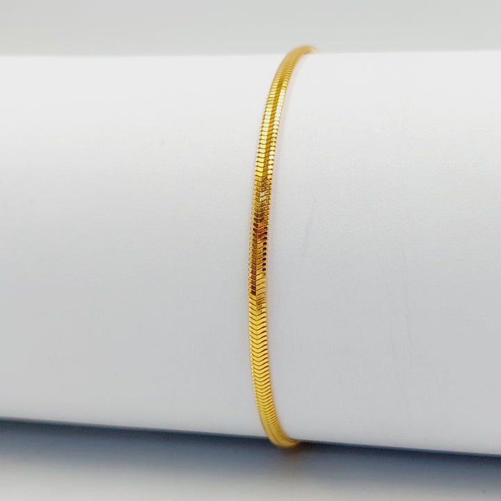 21K اسوارة مبسط-مجوهرات الشيخ سعيد-Saeed Jewelry 