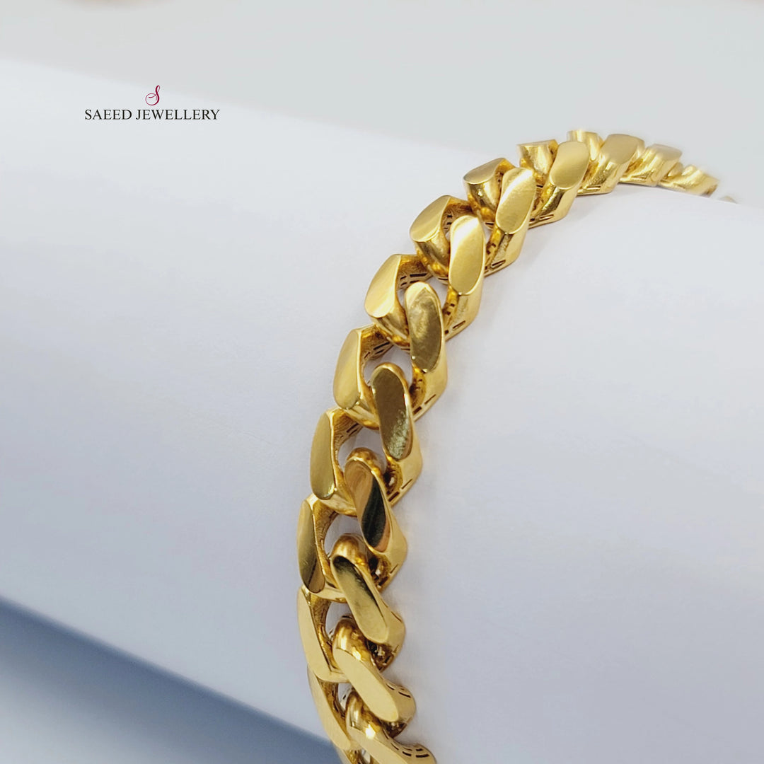 21K اسوارة جنزير مرصع-مجوهرات الشيخ سعيد-Saeed Jewelry 
