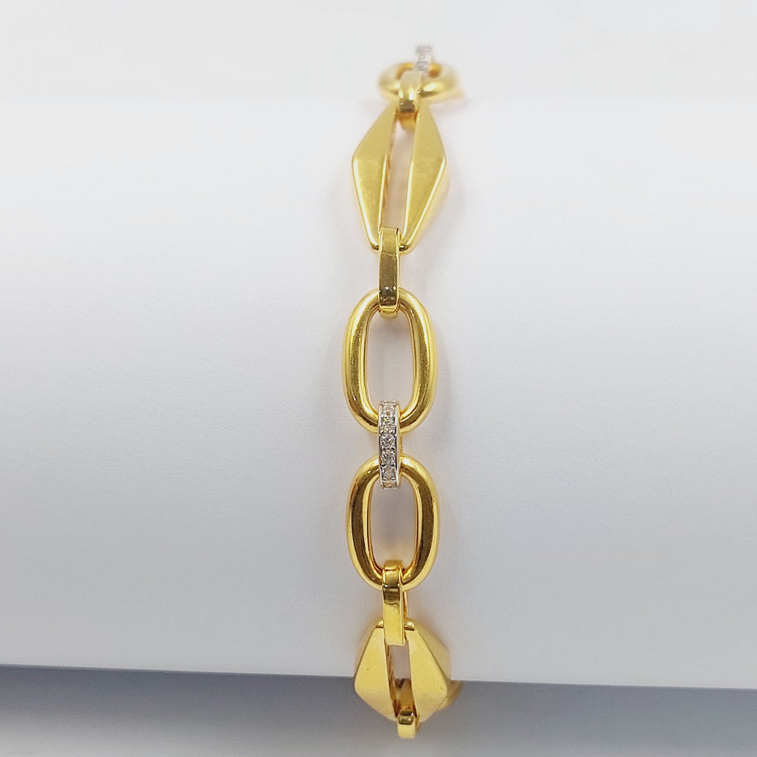 21K اسوارة بيبر كليب مرصع-مجوهرات الشيخ سعيد-Saeed Jewelry 