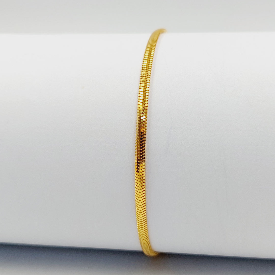 21K اسوارة مبسط-مجوهرات الشيخ سعيد-Saeed Jewelry 