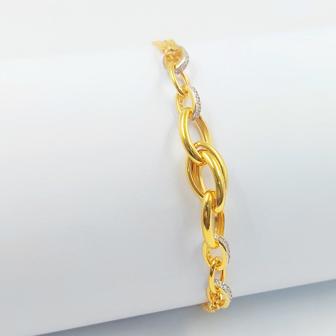 21K اسوارة بيبر كليب مرصع-مجوهرات الشيخ سعيد-Saeed Jewelry 