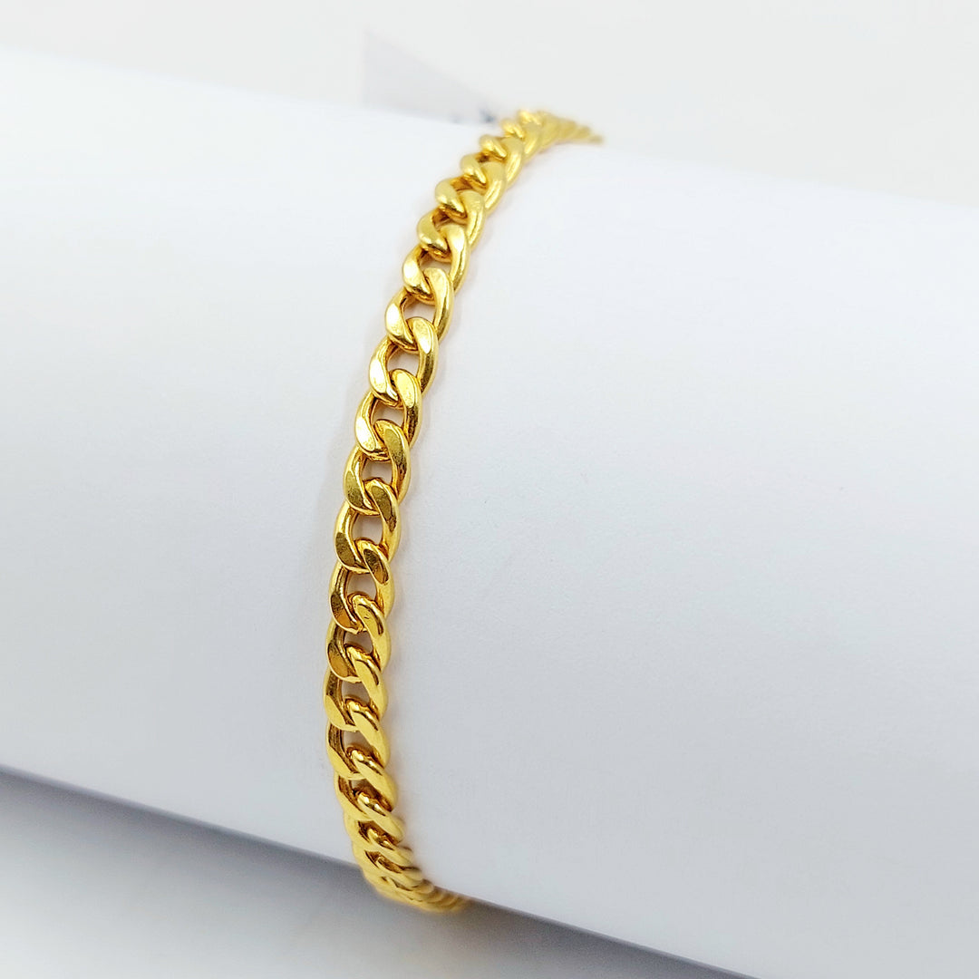 21K اسوارة جنزير مرصع-مجوهرات الشيخ سعيد-Saeed Jewelry 