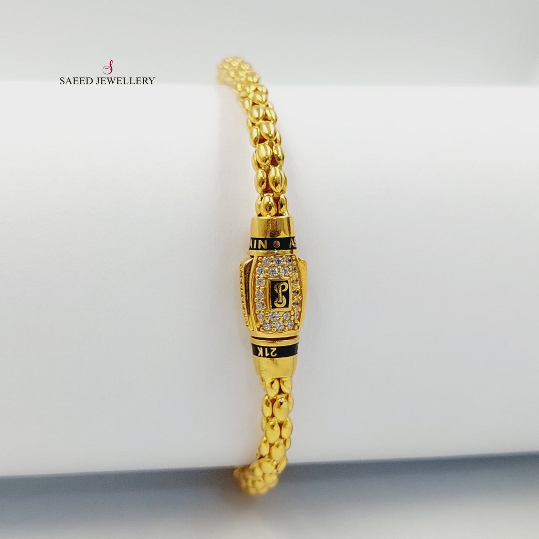 21K اسوارة اكسترا مرصع-مجوهرات الشيخ سعيد-Saeed Jewelry 