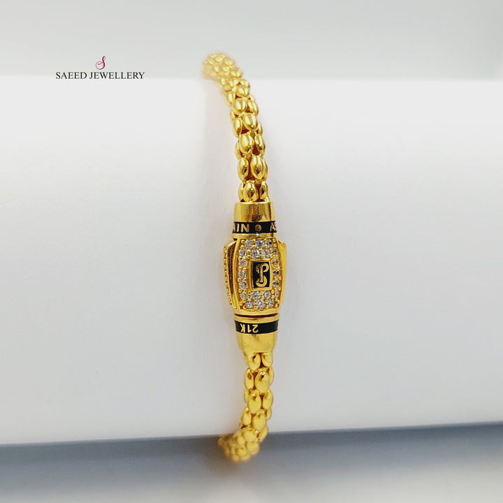 21K اسوارة اكسترا مرصع-مجوهرات الشيخ سعيد-Saeed Jewelry 