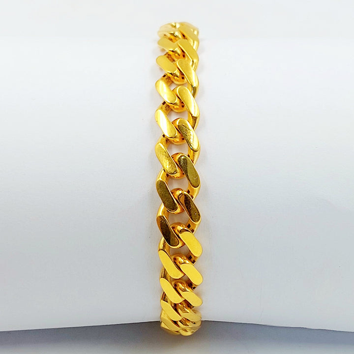 21K اسوارة جنزير مرصع-مجوهرات الشيخ سعيد-Saeed Jewelry 