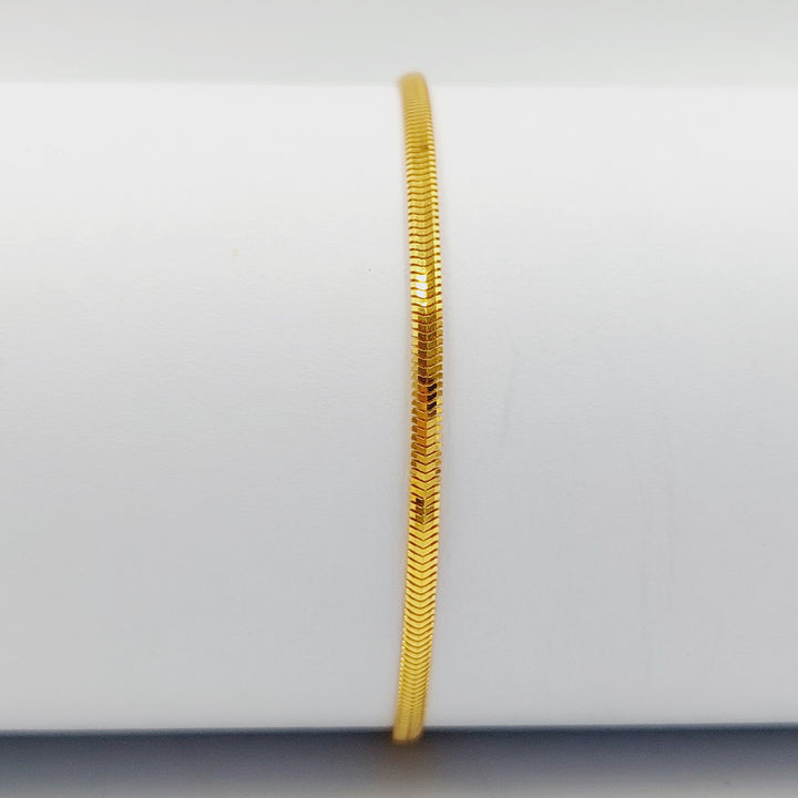 21K اسوارة مبسط-مجوهرات الشيخ سعيد-Saeed Jewelry 