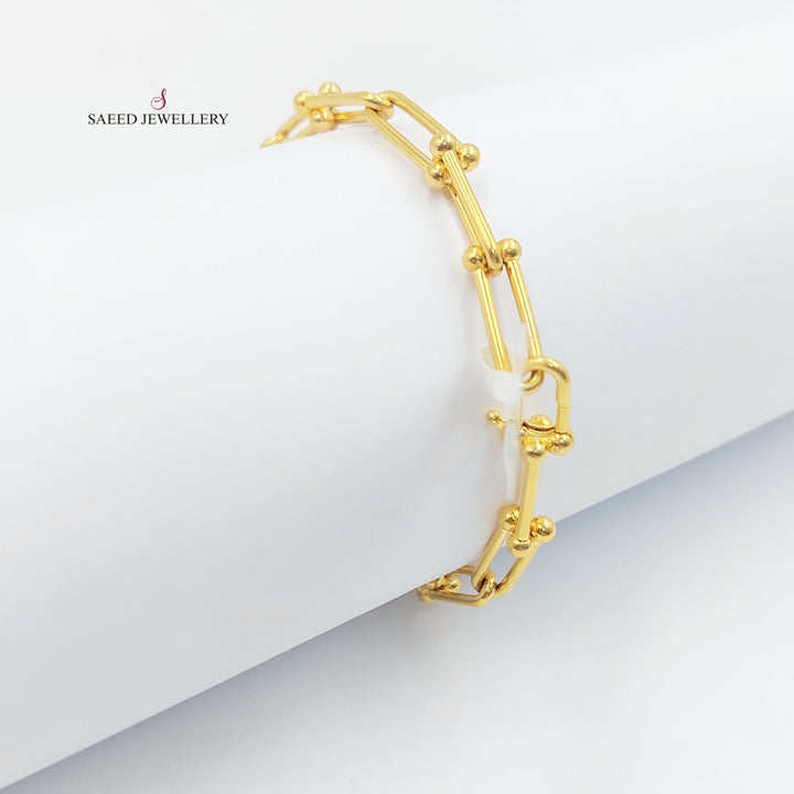 21K اسوارة بيبر كليب مرصع-مجوهرات الشيخ سعيد-Saeed Jewelry 