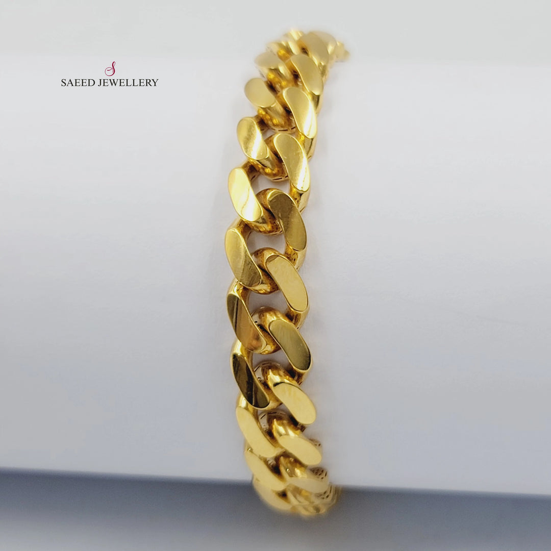 21K اسوارة جنزير مرصع-مجوهرات الشيخ سعيد-Saeed Jewelry 