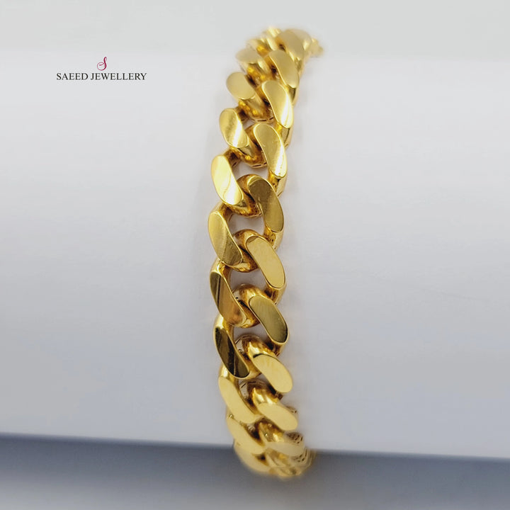 21K اسوارة جنزير مرصع-مجوهرات الشيخ سعيد-Saeed Jewelry 