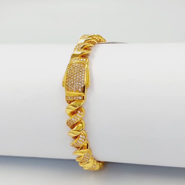 21K اسوارة اكسترا مرصع-مجوهرات الشيخ سعيد-Saeed Jewelry 