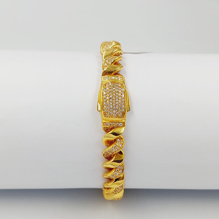 21K اسوارة اكسترا مرصع-مجوهرات الشيخ سعيد-Saeed Jewelry 