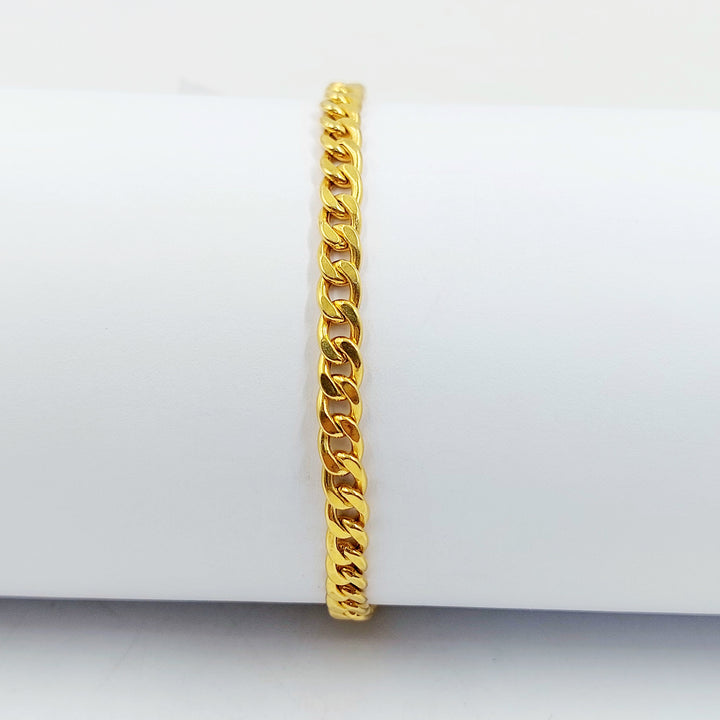 21K اسوارة جنزير مرصع-مجوهرات الشيخ سعيد-Saeed Jewelry 