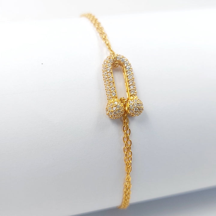 21K اسوارة اكسترا مرصع-مجوهرات الشيخ سعيد-Saeed Jewelry 