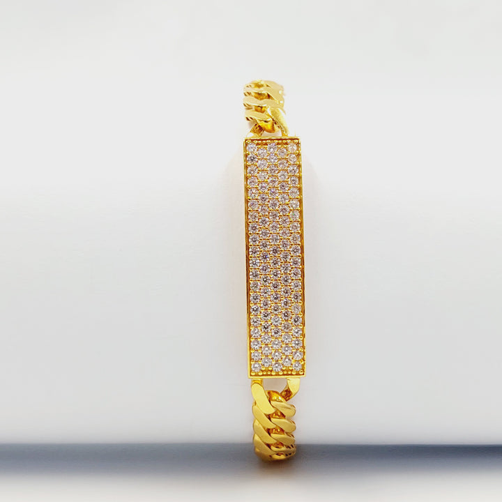 21K اسوارة بلاك مرصع-مجوهرات الشيخ سعيد-Saeed Jewelry 