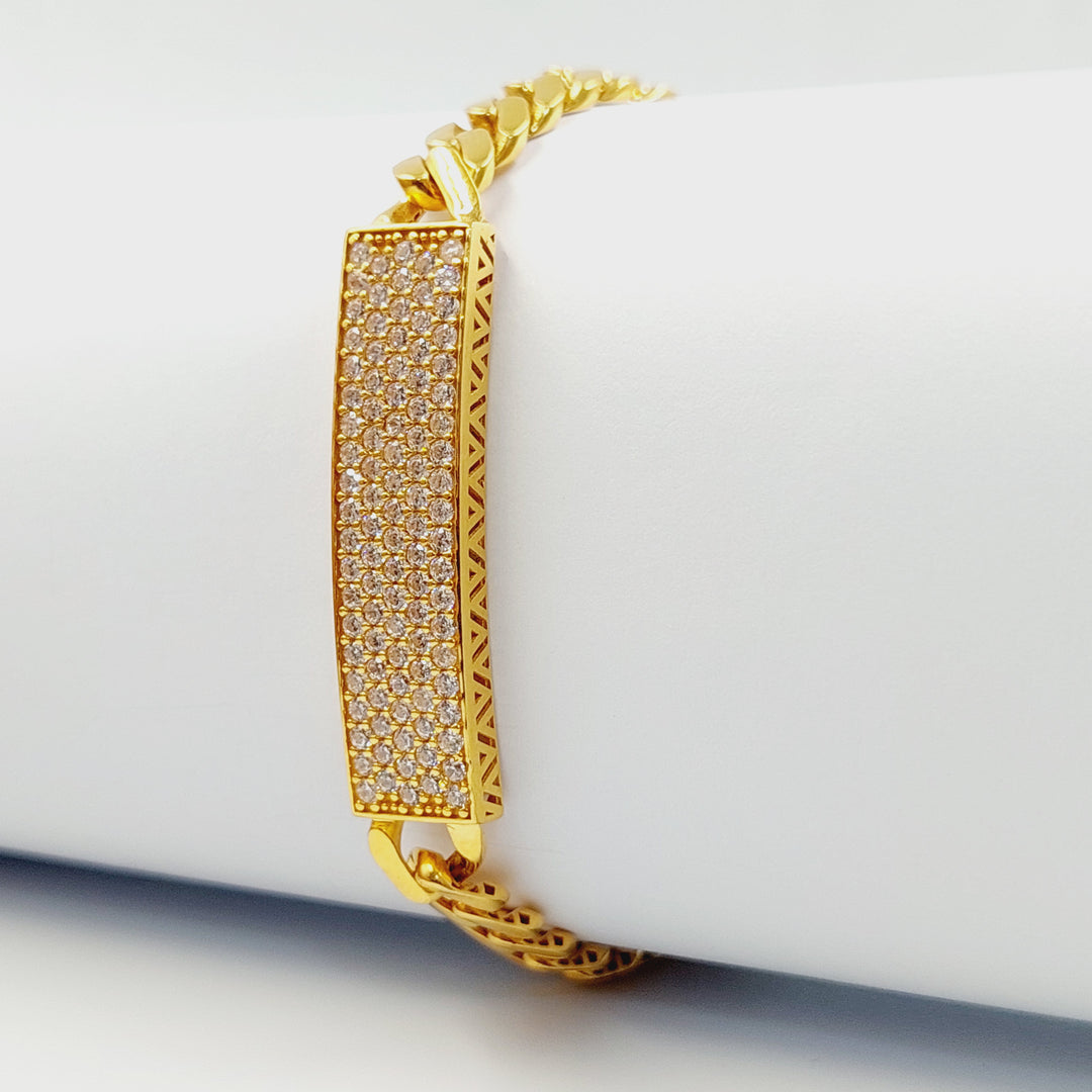 21K اسوارة بلاك مرصع-مجوهرات الشيخ سعيد-Saeed Jewelry 